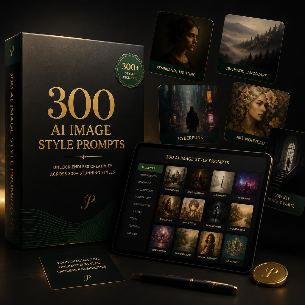 300 AI Image Style Prompts